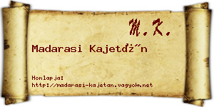 Madarasi Kajetán névjegykártya